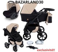 BAZARLAND30.poussette combinée 3 en 1 nacelle Siège-Auto avec tous les accessoires Landau (B4-Nevada)