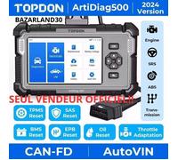 BAZARLAND30.TOPDON ArtiDiag500 outils de Diagnostic de voiture Scanner OBD2 moteur/ABS/SRS/ lecteur de Code OBD2 mise à jour .