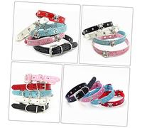 BAZEITFLOW 1 Pièce Collier Halloween pour Chien PU avec Design de Crâne et Cristaux Ajustable et Durable pour Animaux de Compagnie Accessoire pour Fête