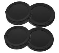 BAZEITFLOW 1 Set de Protections D'objectif D'appareil Photo, Abs Noir, Protection Avant et Arrière, Design Élégant, pour Lentilles de Caméra