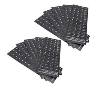 BAZEITFLOW 10 Pièces Autocollants Clavier Espagnol Mats Noirs Lettres Blanches pour Clavier Facile à Appliquer Accessoires Informatiques Pratiques