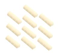 BAZEITFLOW 10 Pièces Beige Mandolin Nut Plastic Acoustic Guitar Bridge Parts For Folk Instruments Music Accessories