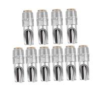 BAZEITFLOW 10 Pièces Bol d'eau pour Porcs Plus Chaud Lapin Mangeoire à Foin Automatique Nourriture De Caille en Buvant Pigeon Buveur Accessoires De Poulailler Acier Inoxydable Silver