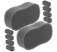 BAZEITFLOW 10 pièces Brosse de Cou Barber Duster Éponge Noir Brosse Plumeau Coiffeur Confortable et Réutilisable pour Nettoyage des Cheveux Taillés