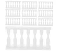 BAZEITFLOW 10 pièces Clôtures Miniatures Plastique pour Jardin de Fées Accessoires DIY pour Maison de Poupée Villas et Châteaux Décor de Micro pour Modèles de Scène