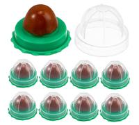 BAZEITFLOW 10 Pièces Friandises Chat Boule à Herbe à Chat Nutrition Complément Collations Crémeuses avec Autocollant Mural