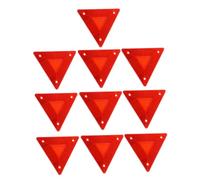 BAZEITFLOW 10 pièces Kit de Triangles de Signalisation Réfléchissants pour Véhicules Panneaux Avertisseurs de Sécurité Résistants Aux Intempéries pour Camions et Voitures Amélioration