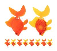 BAZEITFLOW 10 Pièces Lot de 10 Poissons Rouges Artificiels Flottants Réalistes, Décorations pour Aquarium et Bassin, Couleur Orange et Orange-Jaune, Accessoires de Jardin et Fontaine,