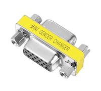 BAZEITFLOW 10 pièces Lot de Adaptateurs Vga Femelle-Femelle Broches Convertisseur Mini Coupleur Extension Câble Transmission Vidéo HD sans Atténuation Compact et Portable pour Bureau et