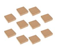 BAZEITFLOW 10 pièces Lot de Boîtes Mini Pizza Kraft Carton Ondulé Boîtes Réutilisables pour Conservation Fraîcheur Emballage Cadeau et Stockage de Mini Pâtisseries