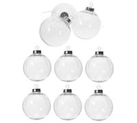 BAZEITFLOW 10 Pièces Lot de de Noël Transparentes Décorations Suspendues pour Sapin Ornements et pour Maison Hôtels et