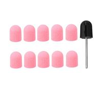 BAZEITFLOW 10 pièces Manicure Grinding Heads With Sanding Caps For Nail Art Polishing And Shaping Wear-resistant And Heat-resistant Nail Tool Kit