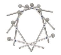 BAZEITFLOW 10 Pièces Nail Tungsten Carbide Drill Bits Set Professional Cuticle Cleaner Buffer Tips For Russian Manicure Efficient Dead Skin Removal Compatible With Nail Machines Suitable For