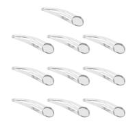 BAZEITFLOW 10 pièces Pinces à Cheveux Snap pour DIY Supports Simples Argenté Accessoires Bricolage pour Création de Barrettes et Chignons Lot