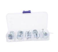 BAZEITFLOW 10 Pièces Poids Métalliques Chromés de Laboratoire avec Crochets Chacun pour Expériences de Physique et Mécanique Outil Enseignement Compact