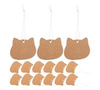 BAZEITFLOW 100 Étiquettes de Prix Vierges en Papier Kraft 6 X 4,8 Cm avec Ficelle Élastique Étiquettes de Détail Robustes pour Commerce de Détail Manuscrites Adaptées à L’étiquetage