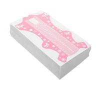BAZEITFLOW 100 Pcs Autocollants Guide Extension Ongles en Papier Rose Adhésif pour Nail Art DIY