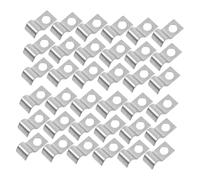 BAZEITFLOW 100 pièces Clips de Fixation Fer Galvanisé P Forme Simple Face pour Tuyaux Eau Résistants Corrosion Installation Facile pour Usage Domestique et Industriel Support Polyvalent pour