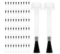 BAZEITFLOW 100 Pièces Lot de Pinceaux de Remplacement Souples pour Vernis à Ongles Applicateurs Doux pour Manucure Gel Accessoires Nail Art Polyvalents pour Salon et Usage Domestique