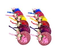 BAZEITFLOW 12 pièces Lot de Chapeaux Petits Animaux Poules Accessoires Costume Respirants et Ajustables avec Sangle pour Poulets Coqs et Petits Oiseaux