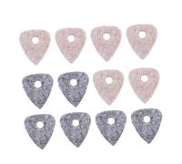 BAZEITFLOW 12 pièces Médiators Feutre pour Guitare et Ukulélé Plectrums Pratiques et Durables Assortiment Crème et Kit Accessoires pour Débutants et Musiciens