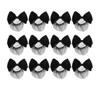 BAZEITFLOW 12 Pièces Mesh Hair Bun Holders With Bowknot Clip For Women Lightweight Professional Hair Nets For Nurses Bank Staff Hotel And Restaurant Workers Comfortable