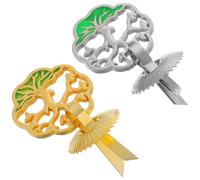 BAZEITFLOW 12 Pièces Mini Drawer Handles With Tree Of Life Motif Decorative Metal Ring Pulls For Cabinets And Jar Lids Vintage-style Hardware For Dressers And Keepsake Boxes