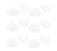 BAZEITFLOW 12 pièces Pierres Naturelles Cœur Décor Maison Cristal Blanc Ornement Énergie Positive Cadeau Fête des Mères