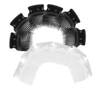 BAZEITFLOW 12pièces Pince à Bigoudis Chauffants Plastique Lot de Pinces à Bigoudis pour Coiffure Outils de Cheveux pour Femmes et Filles