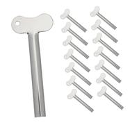 BAZEITFLOW 15 Pièces Presse-Tubes à Rouleaux en Acier Inoxydable, Lot de 15, Outil Manuel pour Presser Dentifrice, Pigments et Crèmes, Compact et Portable, Réduit le Gaspillage, Salle de Bain