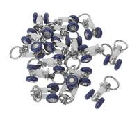 BAZEITFLOW 16 Pièces RV Curtain Track Gliders Heavy Duty Stainless Steel Pulley Wheels Smooth Silent Sliding Roller Accessories for Living Bedroom Shower Curtains