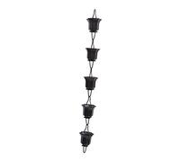 BAZEITFLOW 1pièce Chaîne De Pluie Style avec Tasses Lotus pour Évacuation Eau Design Et Décoratif