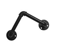 BAZEITFLOW 1Pièce Support de Rayonnage Mural Vintage Fer Noir Support Étagère Pratique pour Bouteilles de Vin Style Industriel et Créatif pour à Vin
