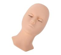 BAZEITFLOW 1pièce Tête Mannequin Silicone Pour Pratique De Faux Mold De Formation Pour Extensions De Et Maquillage Tête Entraînement Amovible