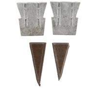 BAZEITFLOW 2 Coins De Renforcement Coniques pour Hache Et Marteau Accessoires D'installation Robustes Et Solide pour Outils De Charpentier