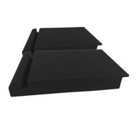 BAZEITFLOW 2 ensembles Coussin Anti-vibration pour Enceintes Audio Mousse Isolant Sonore Bureau et Étagère Amortisseur Choc pour Du Bruit et Protection des Haut-parleurs