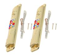 BAZEITFLOW 2 Ensembles Mézouzas Métal Vintage avec Parchemin Kasher pour Décoration de Porte Ornements Religieux Alliage de Zinc pour Protection et Charme Maison