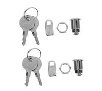 BAZEITFLOW 2 Ensembles Serrure à Came de Zinc Antirouille pour Armoire et Boîte Aux Lettres Lot Clé Résistante Corrosion Usure pour Coffres Armoires Électriques et Distributeurs Automatiques