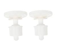 BAZEITFLOW 2 Ensembles Set de Visserie Plastique pour Fixation Abattant Wc Charnières Siège Toilette Robustes et Faciles à Installer