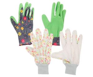 BAZEITFLOW 2 Paires Moufles de Jardinage Résistants aux Perforations et Étanches, Tissu Solide, Protection Anti-rayures, pour Travaux Extérieurs et Entretien Quotidien du Jardin Style