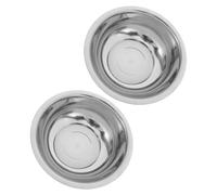 BAZEITFLOW 2 Pièces Bassin Inox Multifonction Cuve Ronde Antidérapante pour Bain de Seniors et Lavage Cuvette Robuste pour Salle de Bain et Buanderie Lot