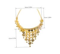 BAZEITFLOW 2 Pièces Boho Sequin Hair Chain With Metal Coins Belly Dance Head Jewelry For Women Versatile Dance Accessory For Parties And Festivals