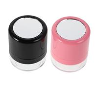 BAZEITFLOW 2 pièces Boîte à Poudre Réutilisable avec Miroir et Applicateur Éponge Flacon Compact pour Poudre et Shampooing Sec Volume Instantané et Contrôle de Huile Design Portable pour