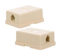 BAZEITFLOW 2 pièces Boîte de Jonction Téléphonique Trou Répartiteur de Ligne Fixe Robuste pour Connexion Multiple Transmetteur Stable pour Téléphone Fixe à Domicile et Bureau