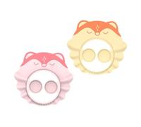 BAZEITFLOW 2 pièces Bonnet de Garçon Fille Réglable EVA Visière Large Étanche Protection Yeux Oreilles Chapeau Bain Garçon Fille Rose Jaune