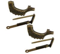BAZEITFLOW 2 Pièces Cadenas Poisson Antique Alliage Chinois avec Clé Serrure Rétro pour Boîte à Bijoux et Coffrets Bois Vintage Loquet Sécurisé pour Accessoires et Rangement