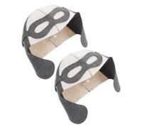 BAZEITFLOW 2 Pièces Chapeau de Sauna Feutre Laine Bonnet Pilote Doux et Isolant Protection la Chaleur pour Hommes et Femmes Accessoires Légers pour Bain Vapeur et Spa