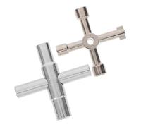 BAZEITFLOW 2 pièces Clé Croisée Multifonction pour Compteur Gaz et Eau Outil pour Électricien et Plombier Double Clé Radiateur et Robinet Pratique et Polyvalente pour Maintenance