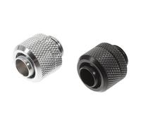 BAZEITFLOW 2 pièces Connecteurs de Tuyau de Compression Laiton pour Système de Refroidissement PC Raccords Filetés Étanches avec Bague Résistants Corrosion Lot de Noir