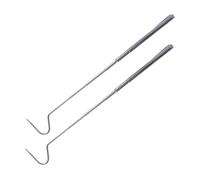 BAZEITFLOW 2 pièces Crochet Télescopique Inoxydable pour Capture Serpent Lot de Outils Pratiques et Durables pour Attraper Reptiles Léger et Portable Prise Main Facile